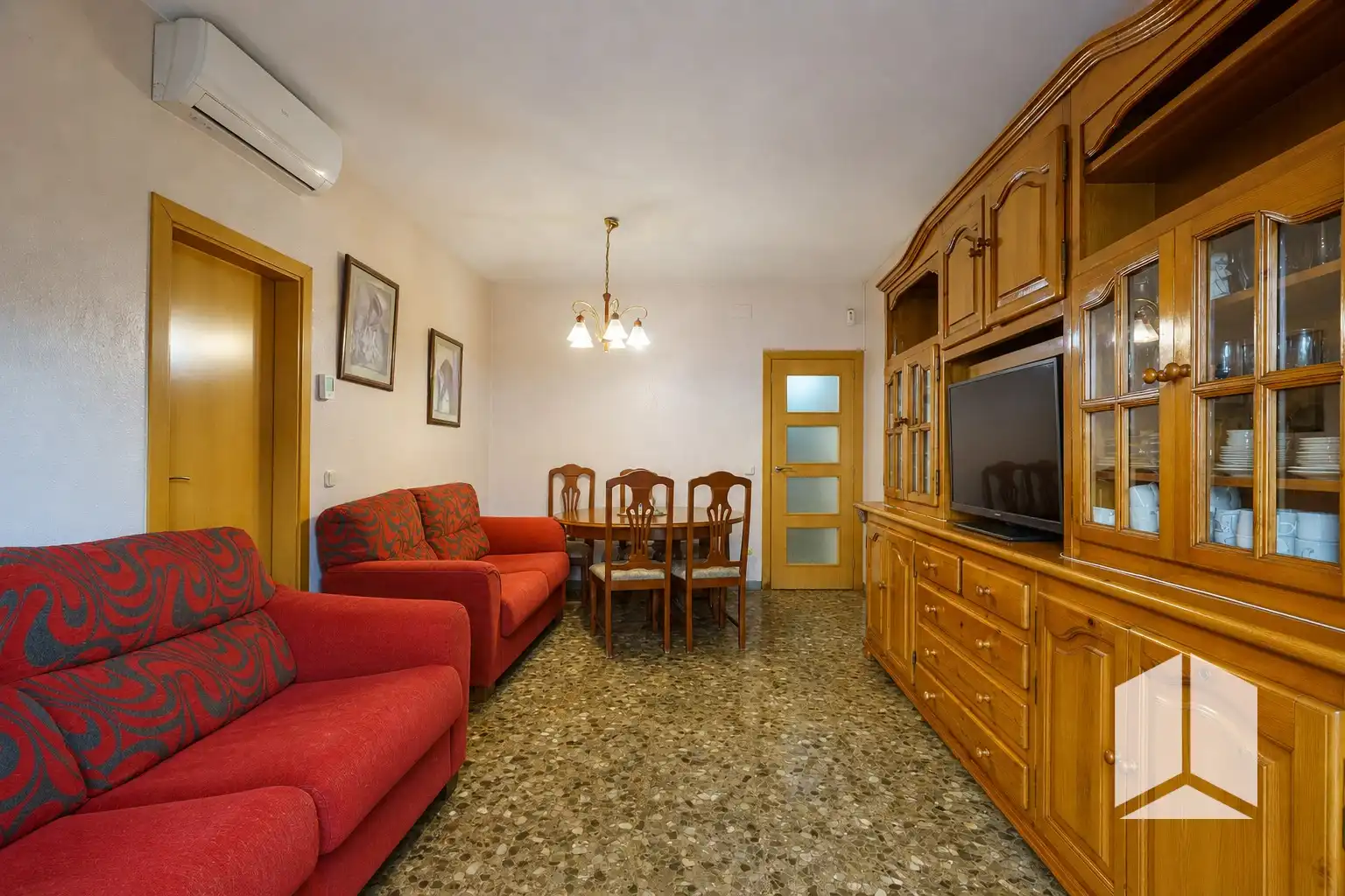 Sala de estar de Piso en venta en Castelldefels con Amueblado y Balcón