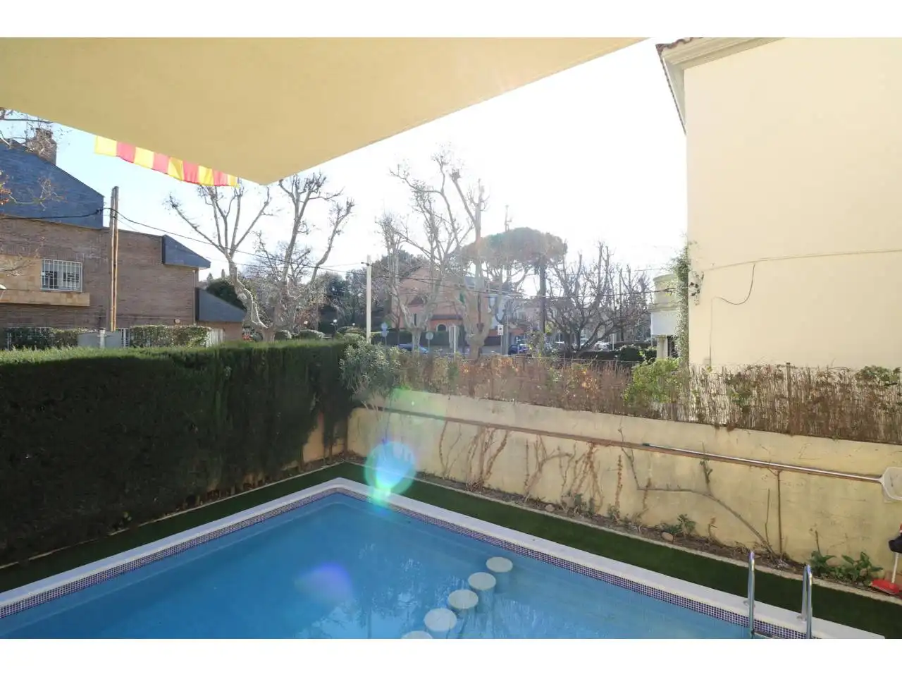 Swimming pool of Flat for rent in Sant Cugat del Vallès  with Heating, Parquet flooring and Alarm