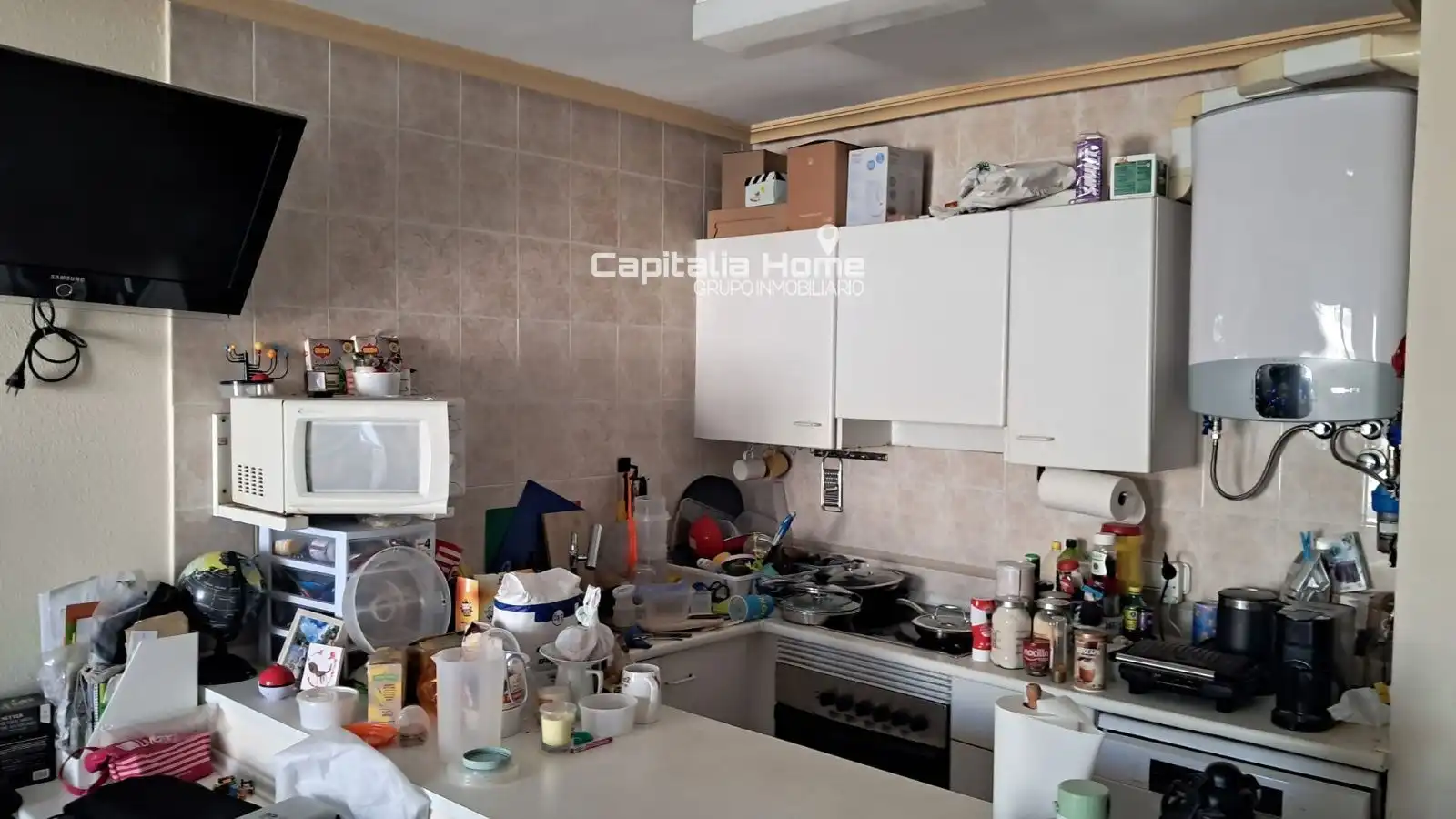 Küche von Wohnung zum Verkauf in Sant Josep de sa Talaia mit Klimaanlage, Heizung und Schwimmbad