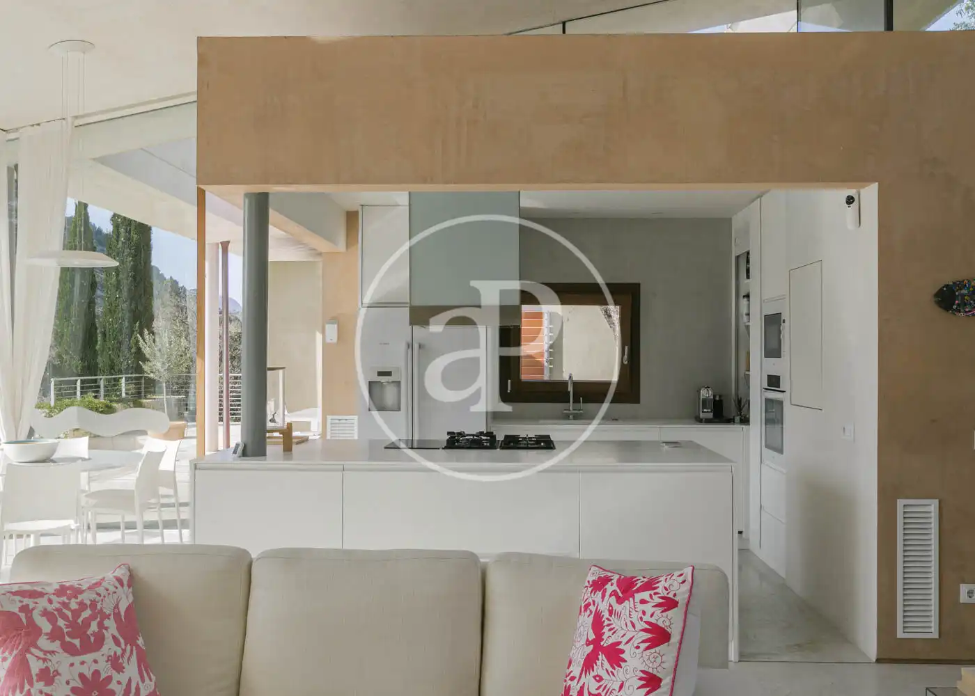 Living room of Houses for rent in Pollença  with Air Conditioner, Heating and Private garden