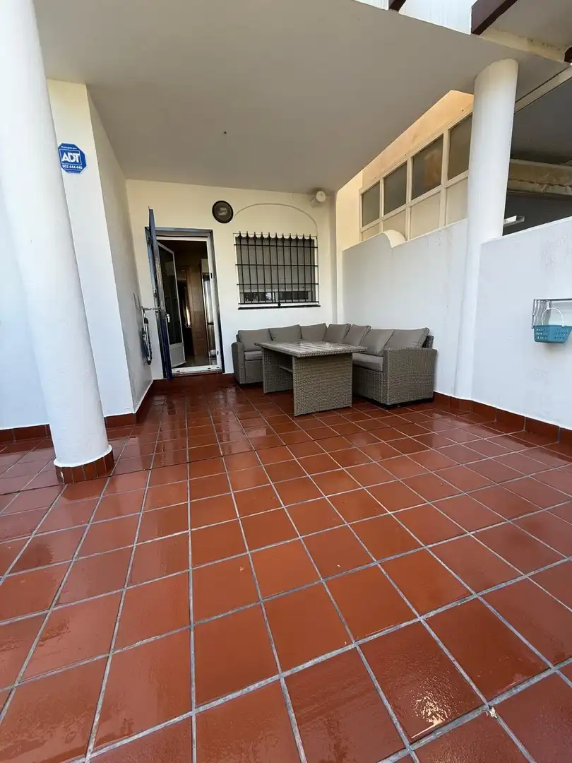 Terraza de Apartamento en venta en Chiclana de la Frontera con Jardín privado, Terraza y Amueblado