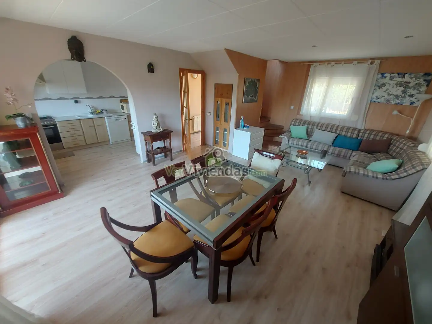 Sala d'estar de Casa o xalet en venda en Olivella amb Calefacció, Jardí privat i Parquet