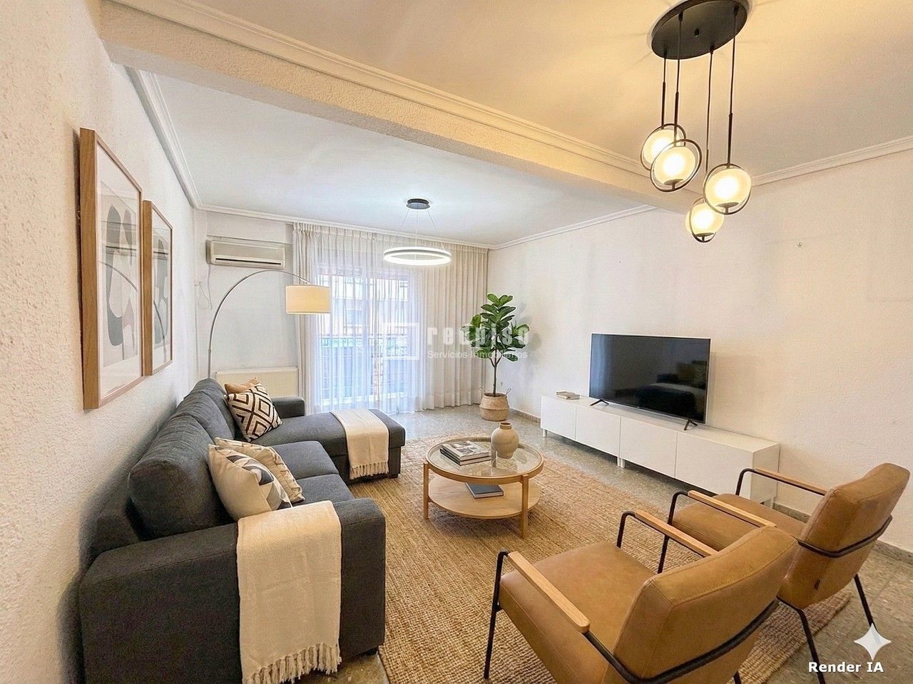 Living room of Flat for sale in  Valencia Capital  with Air Conditioner and Heating