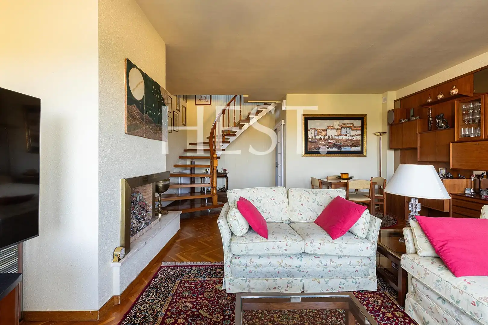 Sala de estar de Casa o chalet en venta en Castelldefels con Calefacción, Jardín privado y Parquet