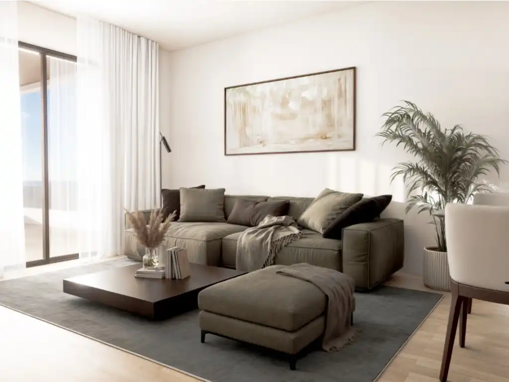 Sala de estar de Apartamento en venta en Finestrat con Terraza, Piscina y Amueblado