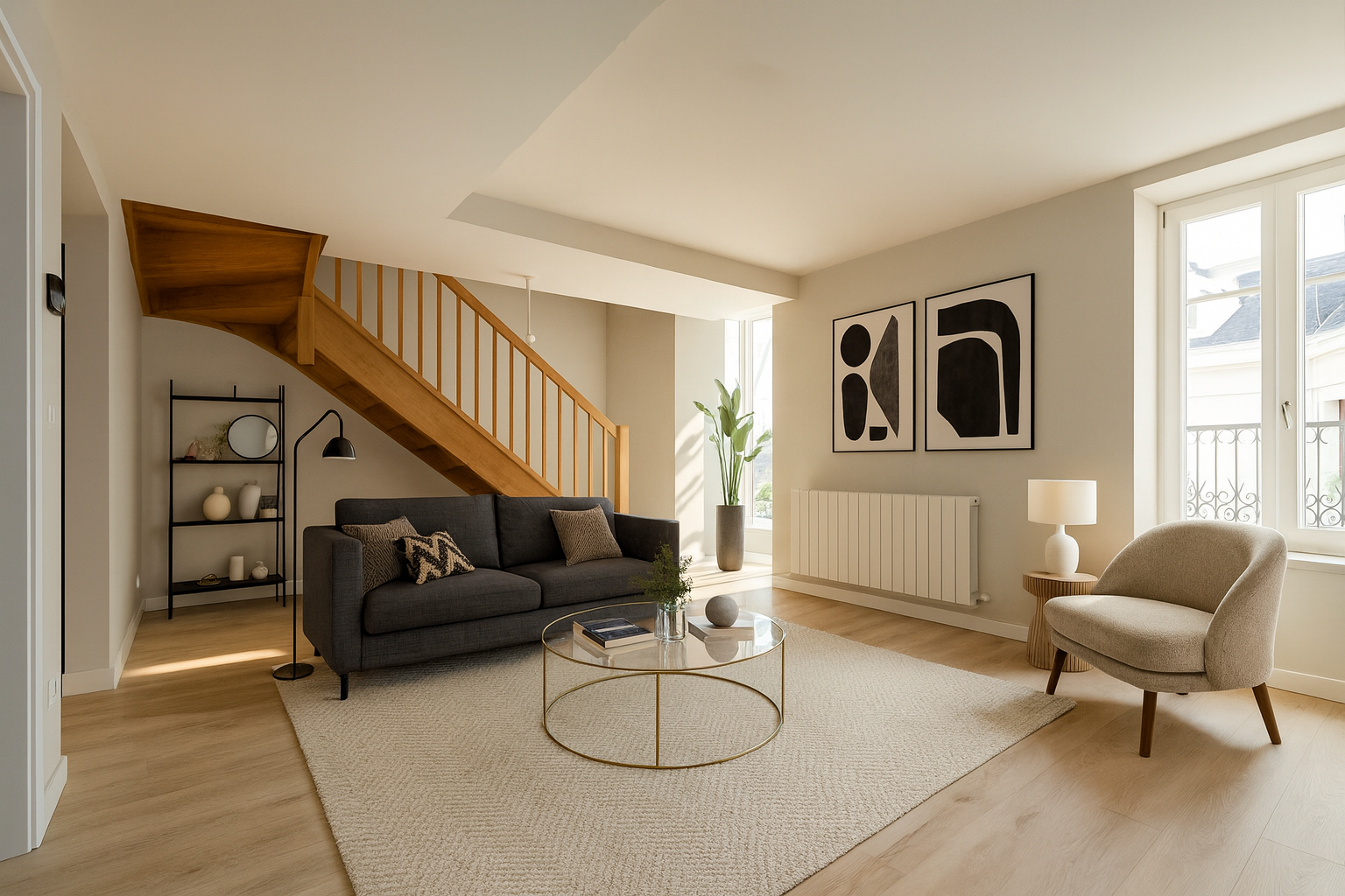 Living room of Duplex for sale in Irun   with Heating, Parquet flooring and Balcony