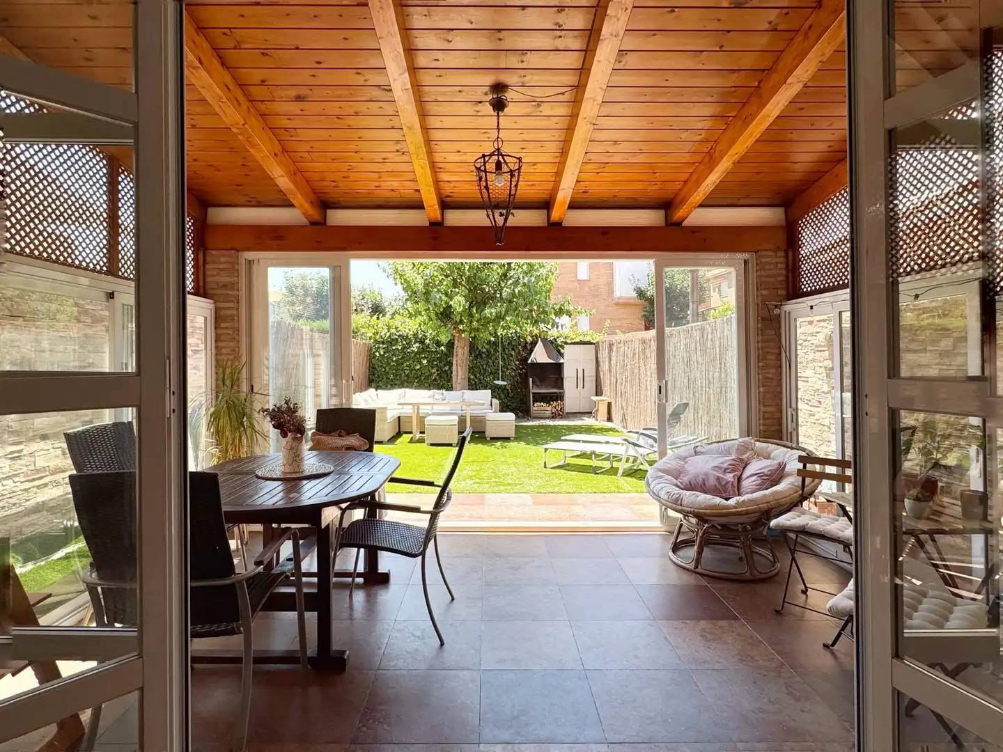 Terraza de Casa adosada en venta en Lardero con Aire acondicionado, Calefacción y Jardín privado