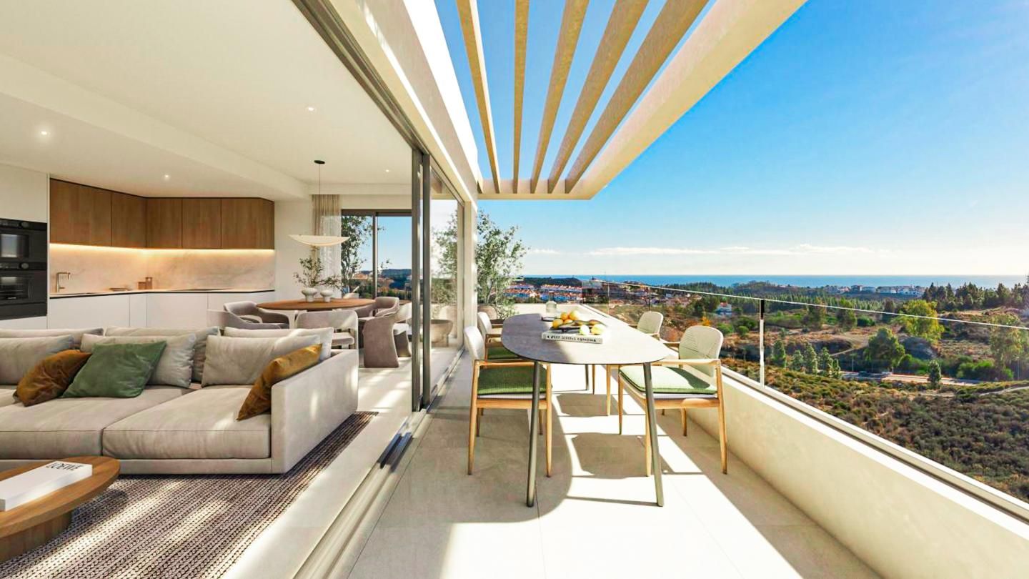 Terraza de Apartamento en venta en Mijas con Aire acondicionado, Calefacción y Jardín privado