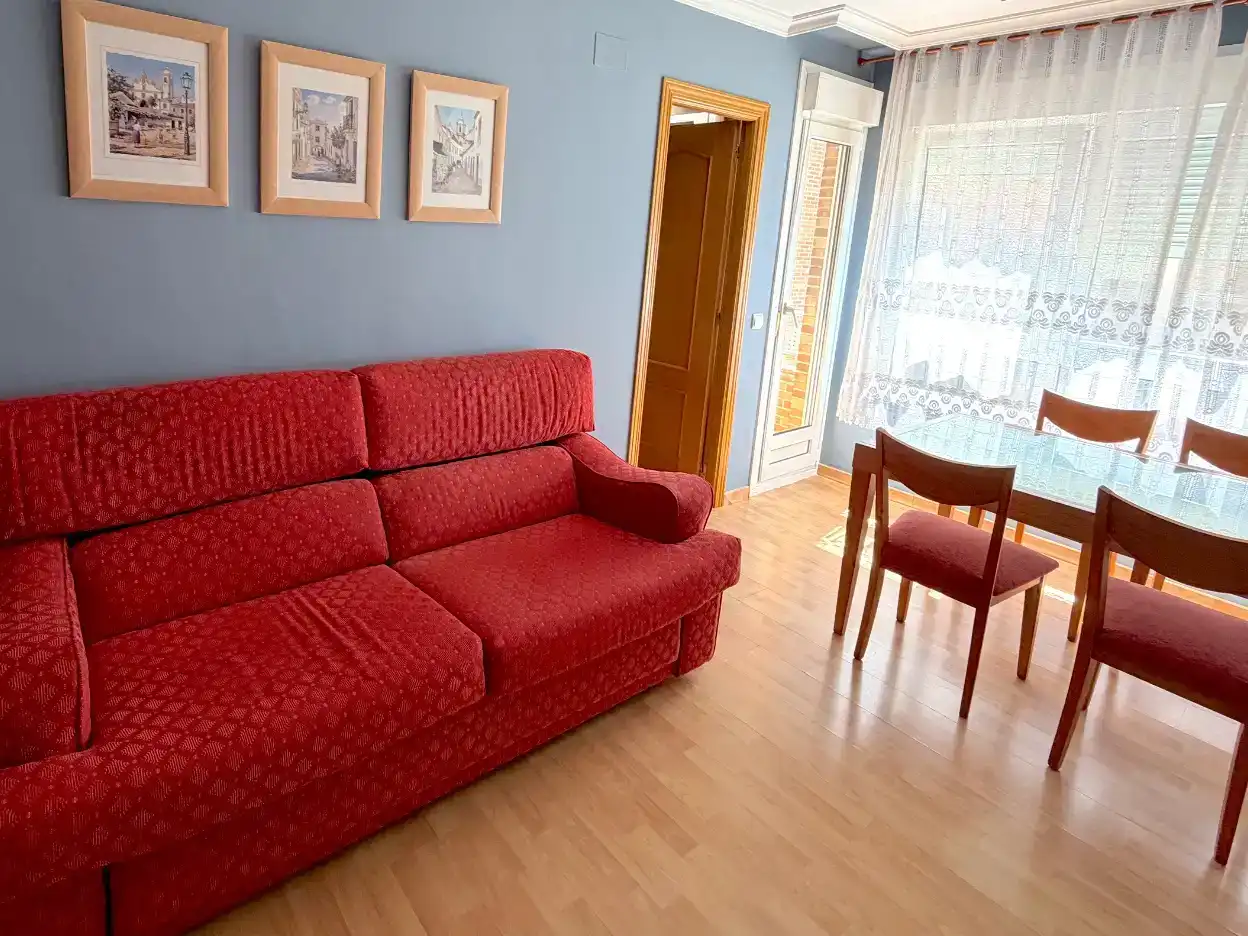Sala d'estar de Pis de lloguer en Béjar amb Parquet, Moblat i Balcó