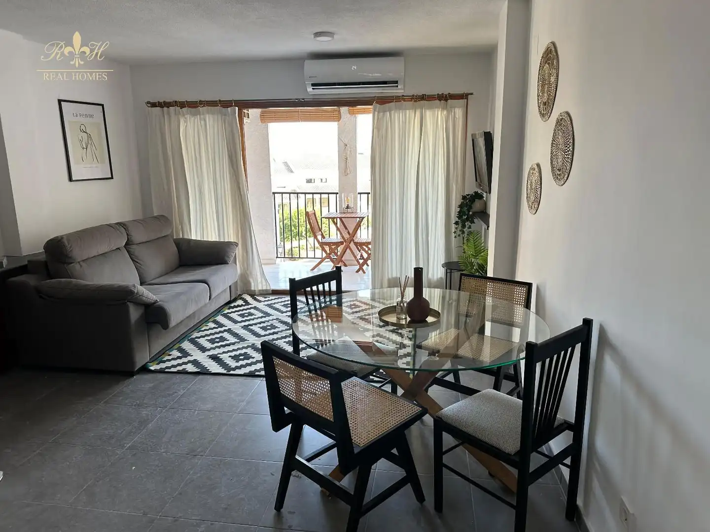 Living room of Flat for rent in Altea  with Air Conditioner and Furnished