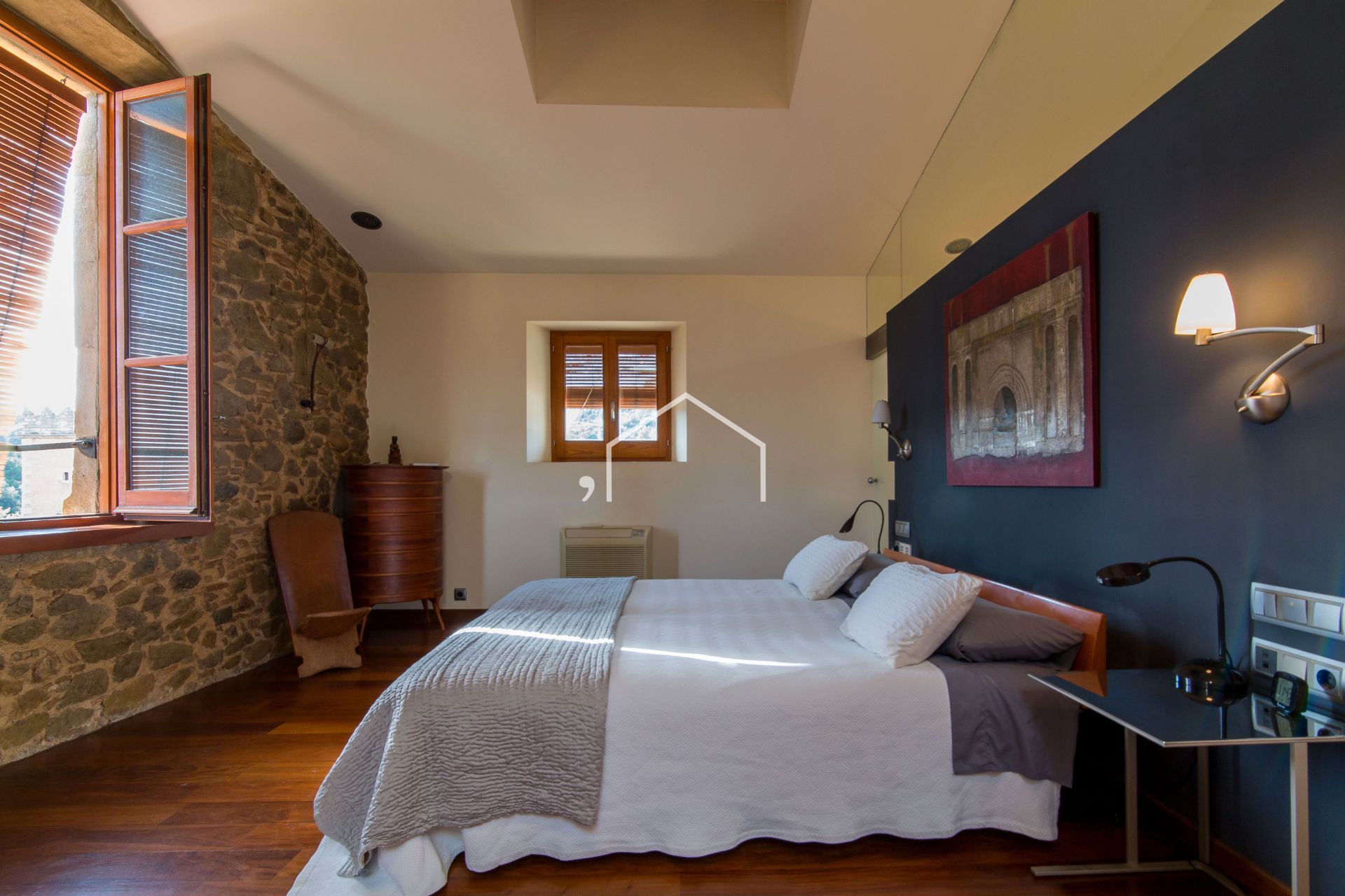 Schlafzimmer von Country house zum verkauf in Teià mit Klimaanlage, Heizung und Privatgarten