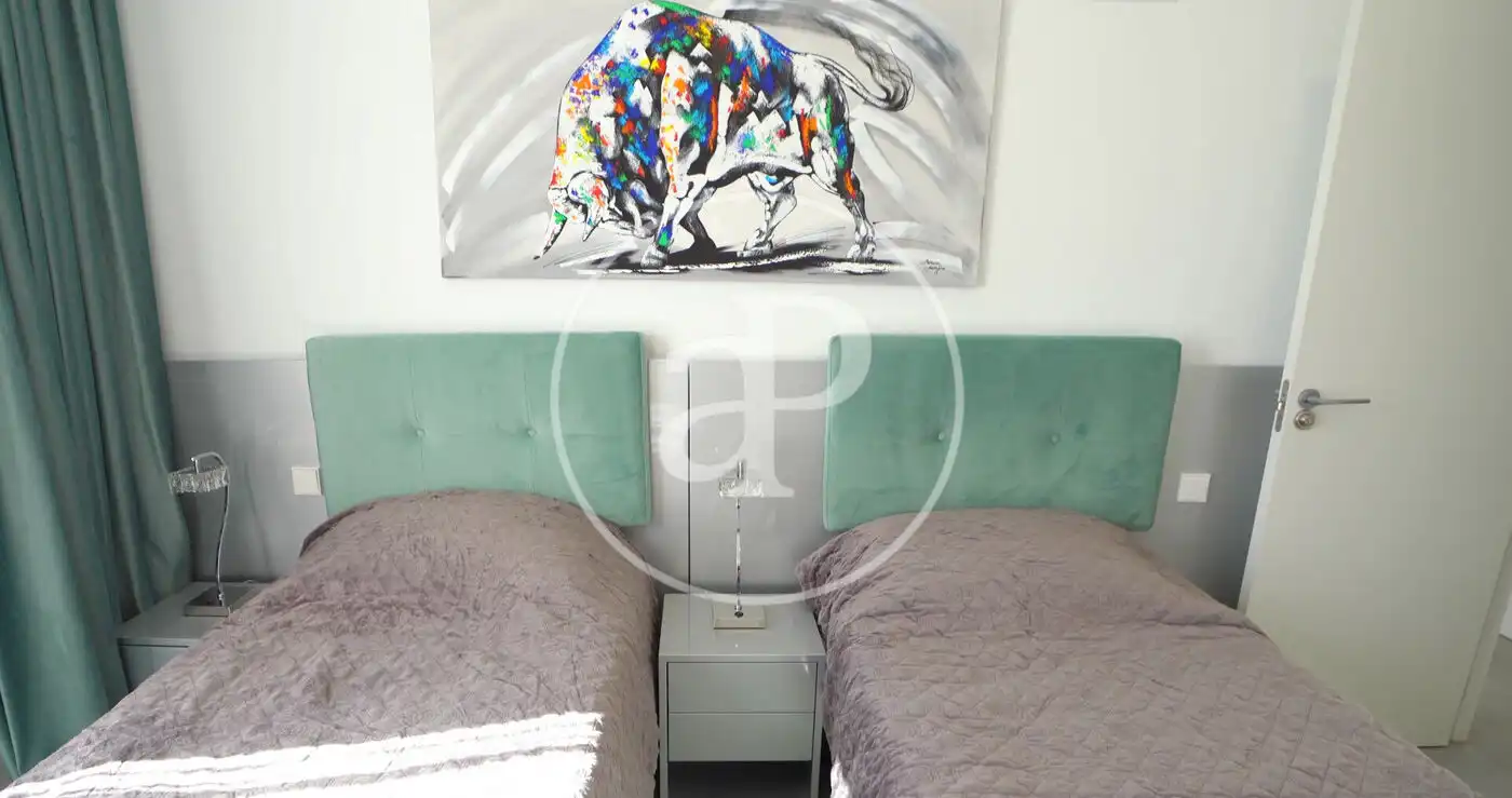 Schlafzimmer von Einfamilien-Reihenhaus zum Verkauf in Villajoyosa / La Vila Joiosa mit Klimaanlage, Heizung und Privatgarten