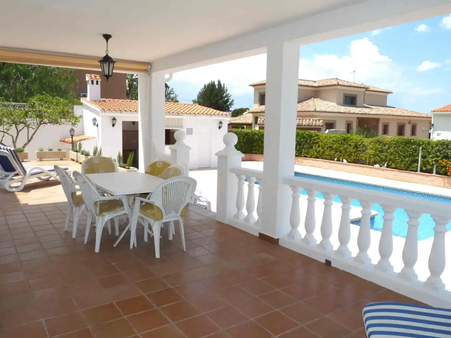 Terrassa de Casa o xalet de lloguer en Dénia amb Aire condicionat, Jardí privat i Terrassa