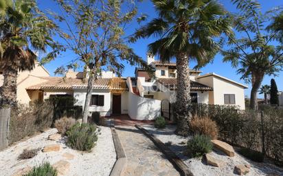 Exterior view of Single-family semi-detached for sale in Fuente Álamo de Murcia  with Air Conditioner, Heating and Private garden