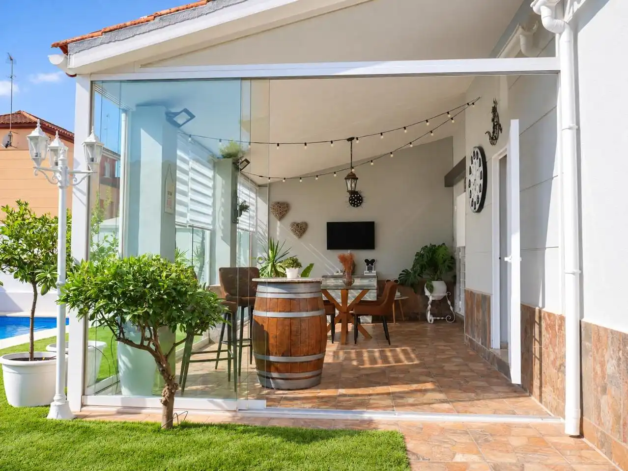 Terrassa de Casa adosada en venda en Bormujos amb Aire condicionat, Jardí privat i Terrassa