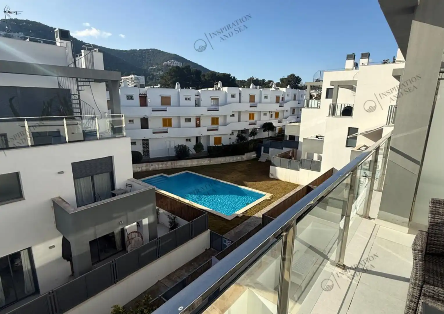 Piscina de Àtic de lloguer en Santa Eulària des Riu amb Aire condicionat, Calefacció i Terrassa