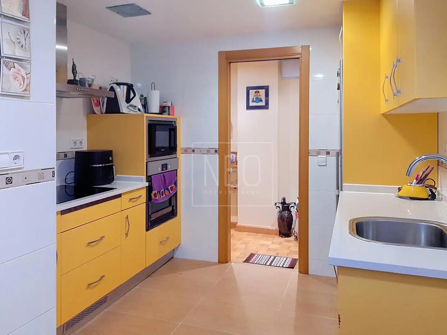 Cocina de Planta baja en venta en Madrid con Calefacción, Parquet y Terraza