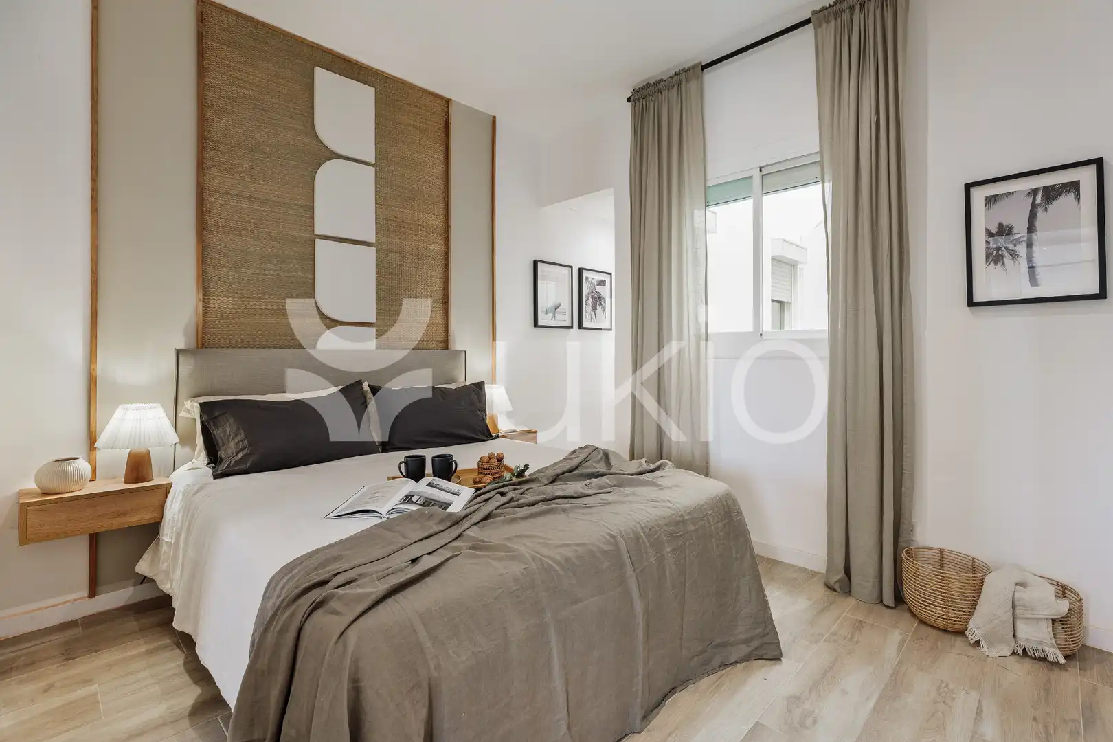 Schlafzimmer von Wohnungen zur Miete in Barcelona mit Klimaanlage, Heizung und Terrasse