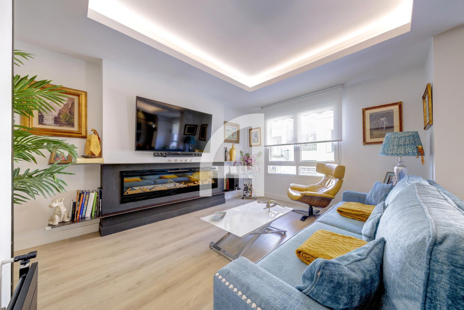 Sala d'estar de Pis en venda en  Madrid Capital amb Aire condicionat, Calefacció i Terrassa