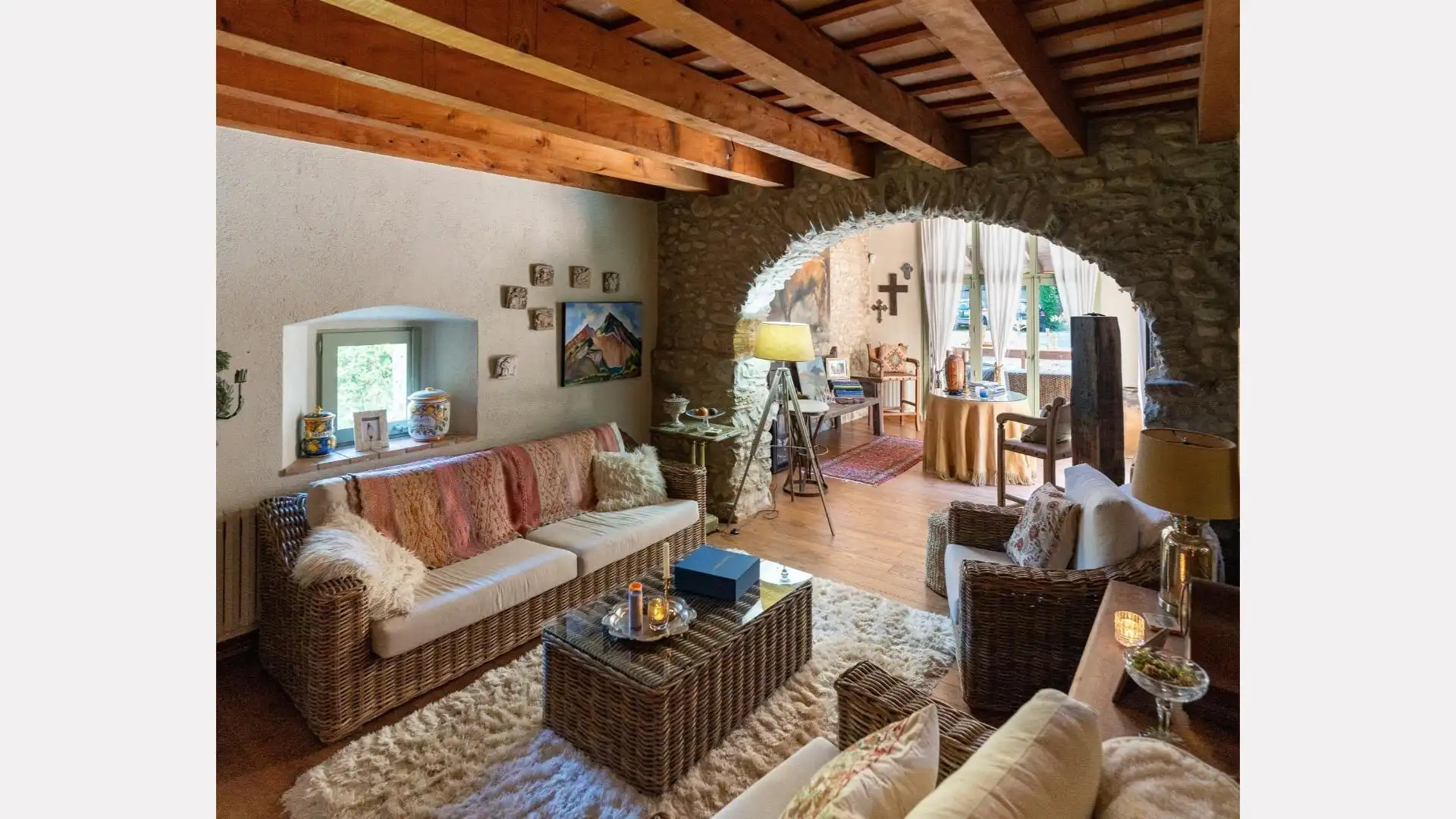 Sala de estar de Finca rústica en venta en Esponellà con Aire acondicionado, Calefacción y Jardín privado