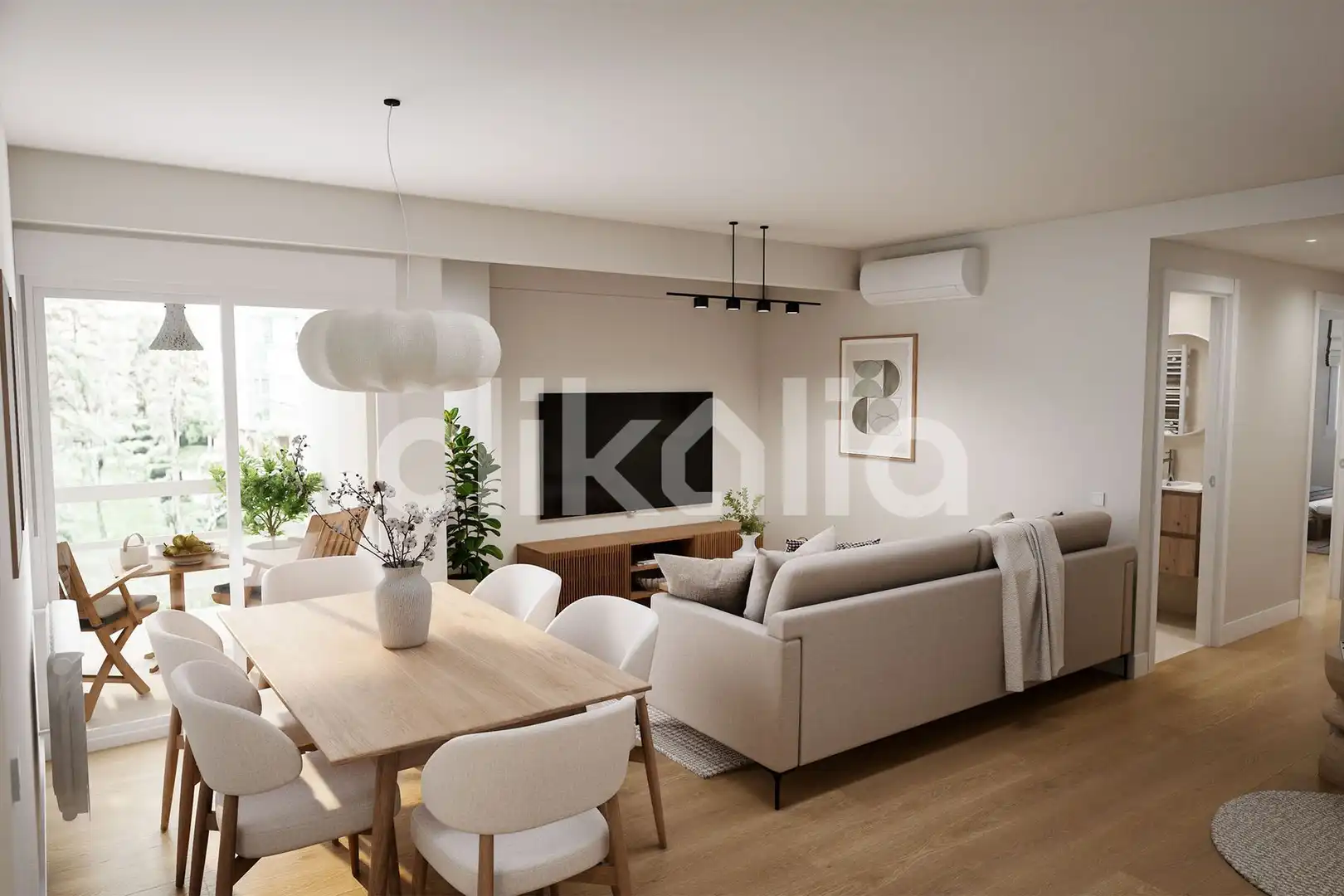 Sala d'estar de Pis en venda en Madrid amb Aire condicionat, Calefacció i Jardí privat