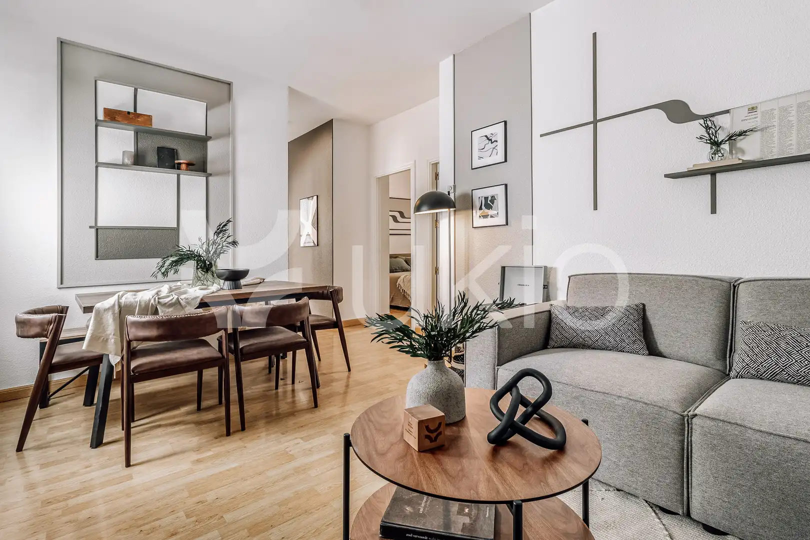 Sala de estar de Apartamento de alquiler en Madrid con Aire acondicionado, Calefacción y Amueblado