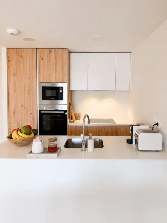 Cocina de Apartamento en venta en Jávea / Xàbia con Aire acondicionado, Jardín privado y Terraza