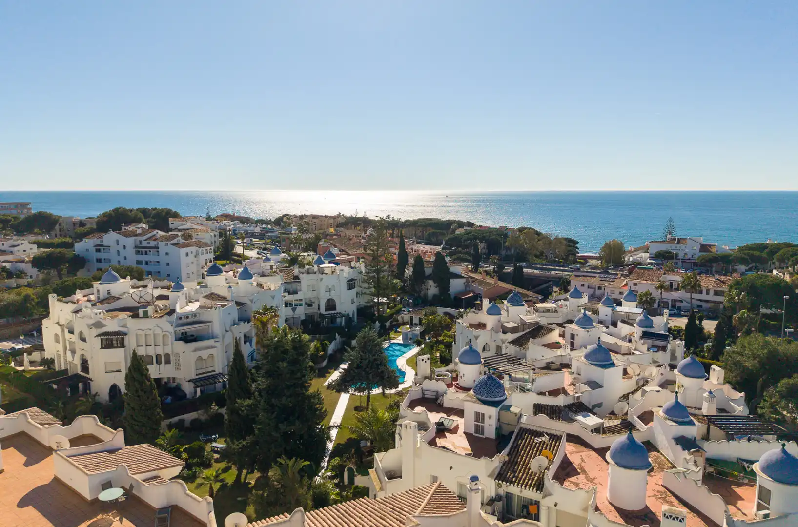 Vista exterior de Apartamento en venta en Mijas con Aire acondicionado, Jardín privado y Terraza