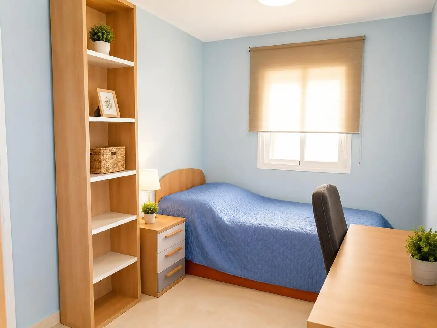 Schlafzimmer von Wohnung zur Miete in Málaga mit Privatgarten, Terrasse und Abstellraum