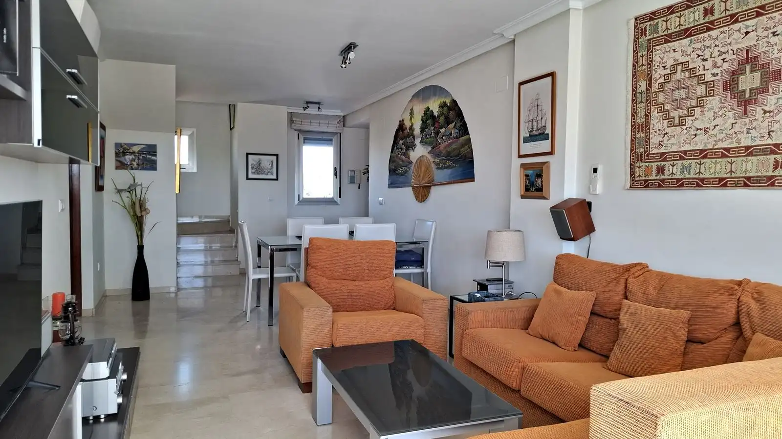 Sala d'estar de Àtic en venda en Dénia amb Aire condicionat, Calefacció i Jardí privat