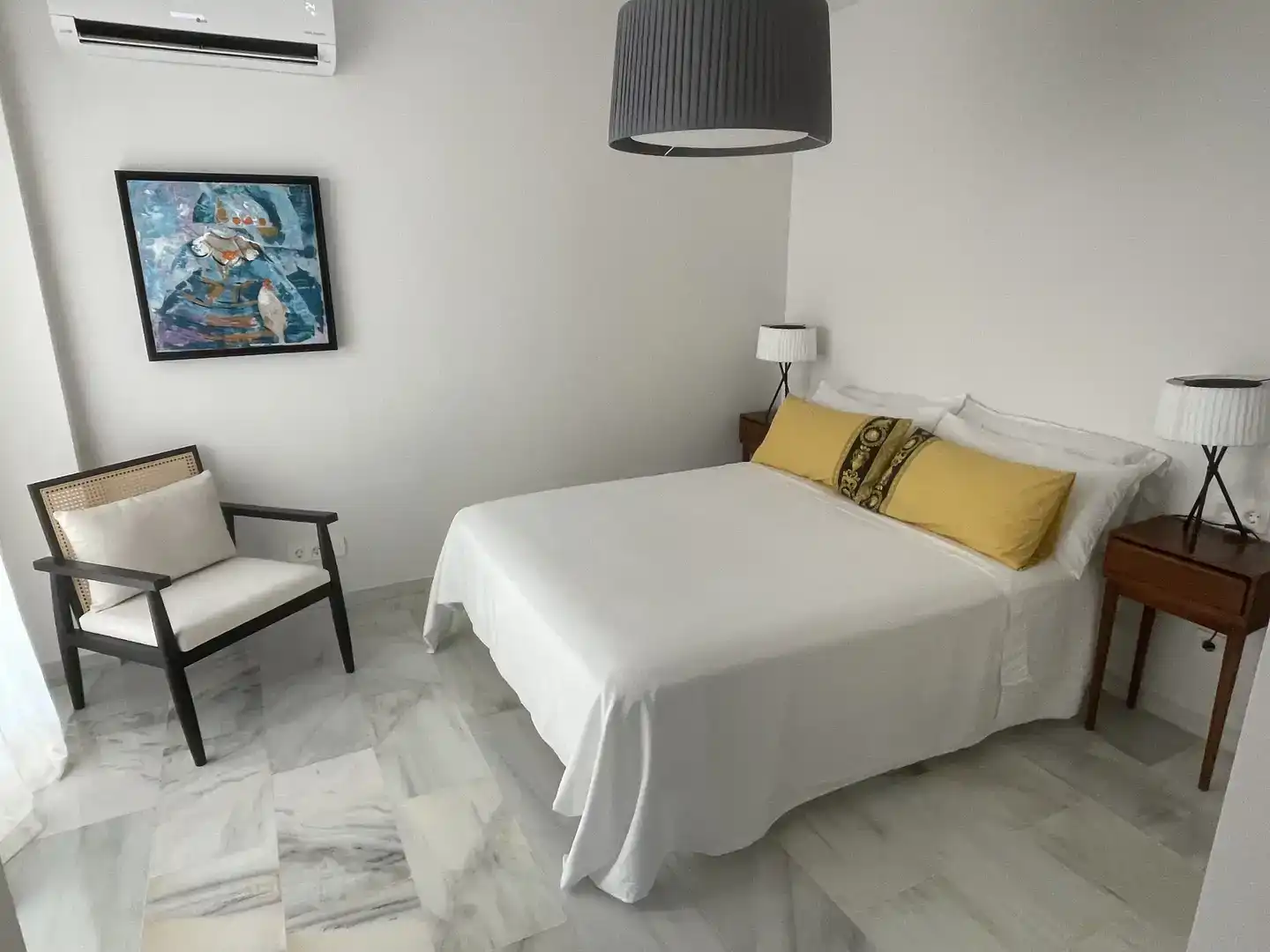 Schlafzimmer von Wohnung zur Miete in Mijas mit Klimaanlage, Schwimmbad und Möbliert