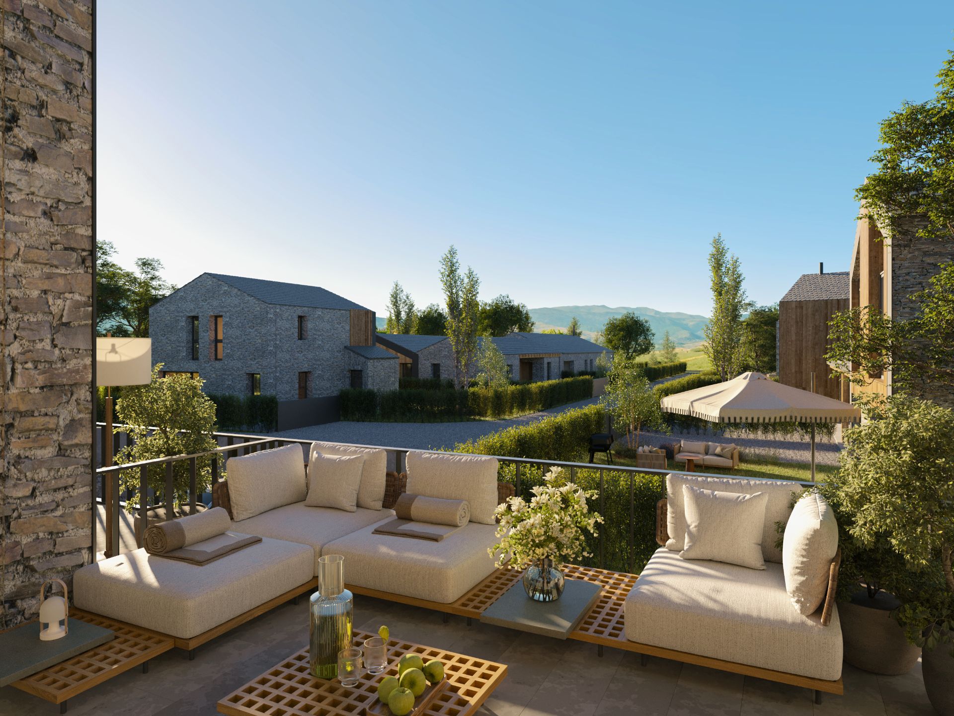 Terraza de Casa adosada en venta en Palau - de - Cerdagne con Calefacción, Jardín privado y Parquet