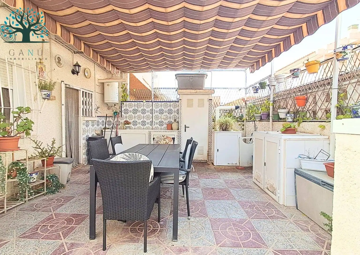 Terrasse von Erdgeschoss zum Verkauf in Mazarrón mit Klimaanlage, Privatgarten und Terrasse