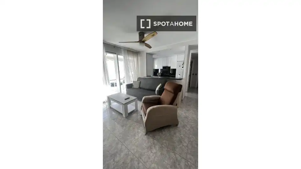 Living room of Apartments for share in Cullera  with Air Conditioner, Terrace and Furnished