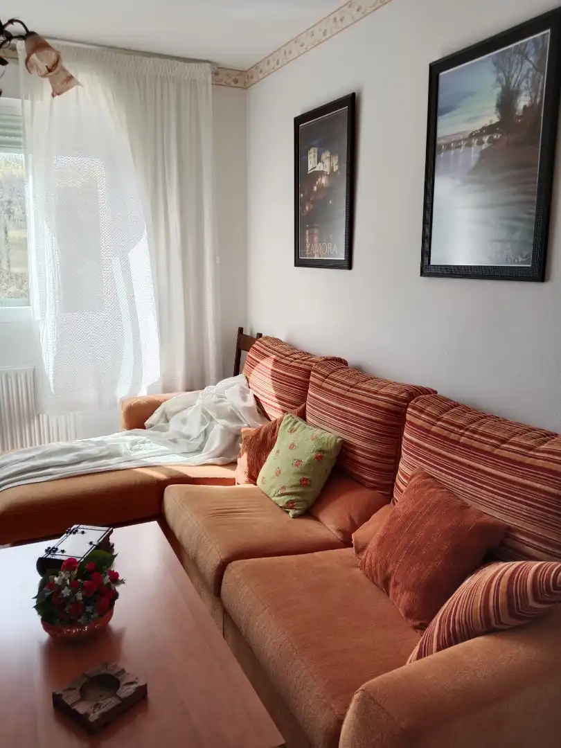 Wohnzimmer von Einfamilien-Reihenhaus zum Verkauf in Venialbo mit Heizung, Privatgarten und Balkon
