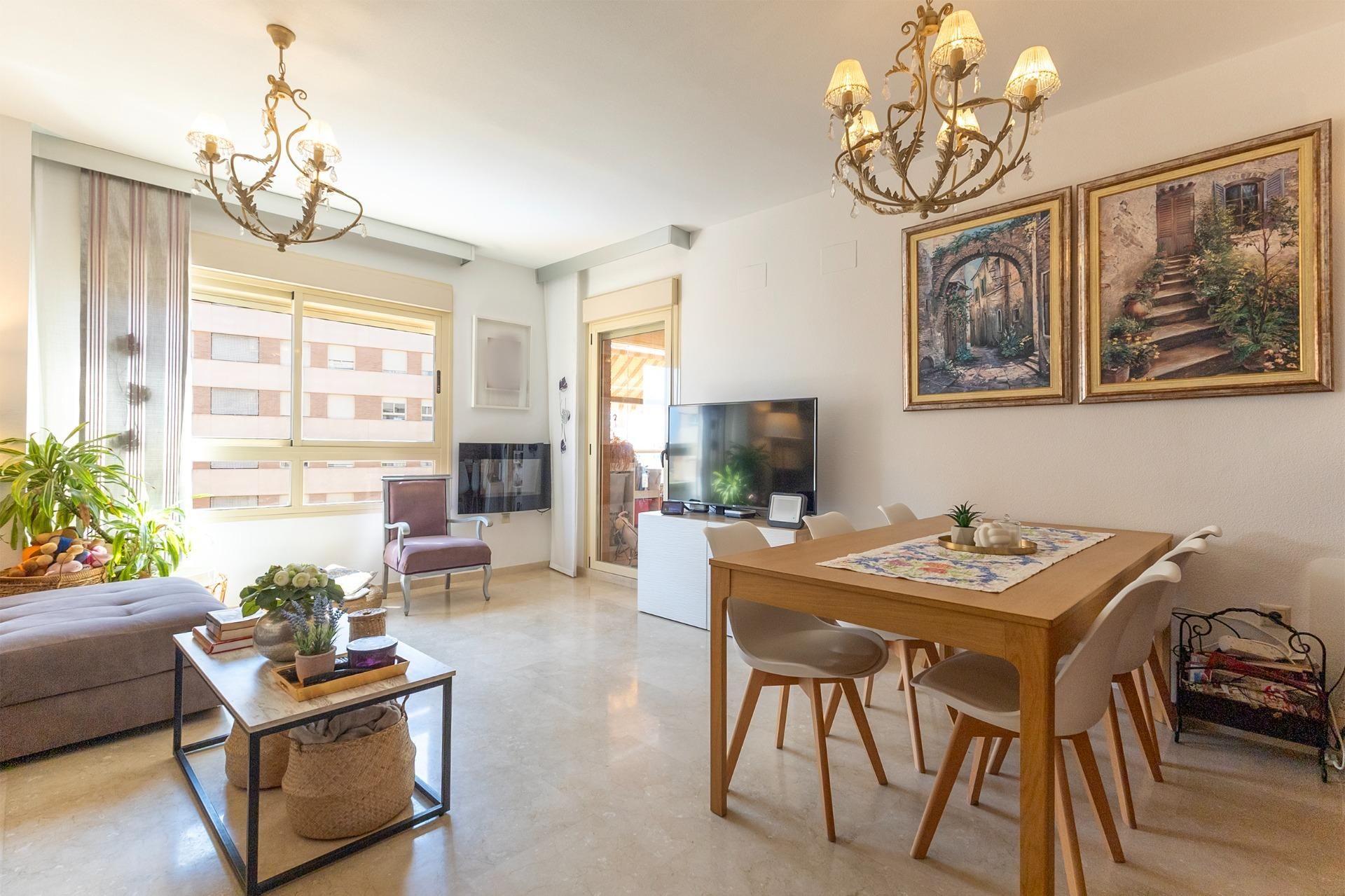 Living room of Flat for sale in Alicante / Alacant  with Air Conditioner, Heating and Private garden