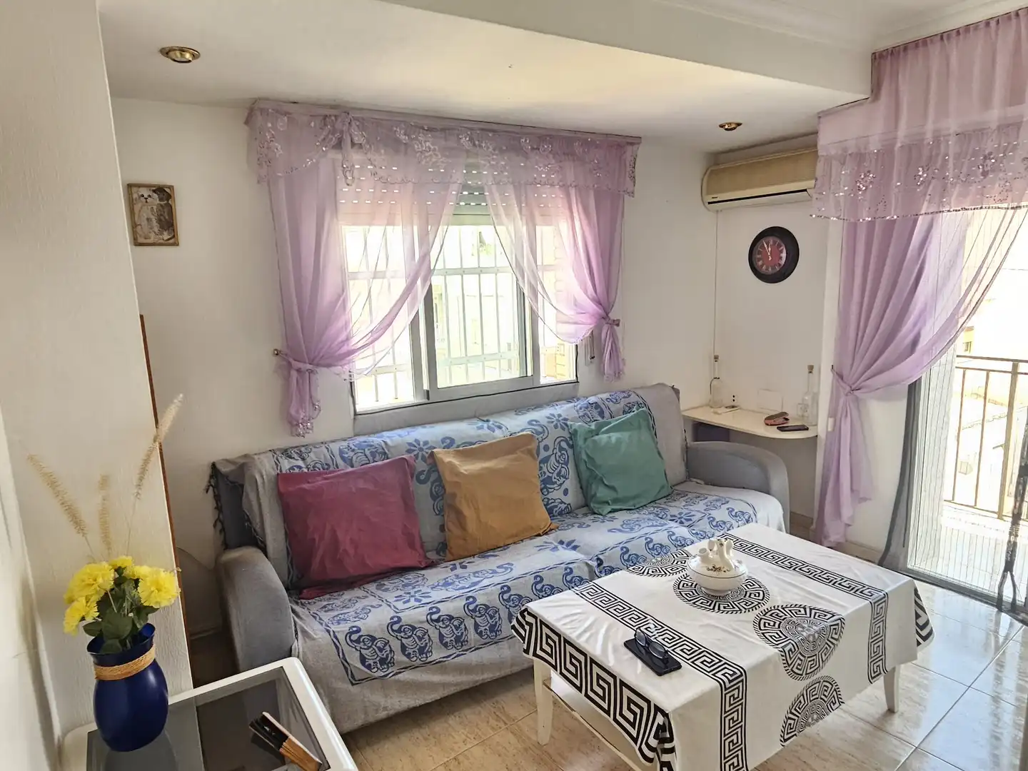 Living room of Flat for sale in Santa Pola  with Air Conditioner, Furnished and TV