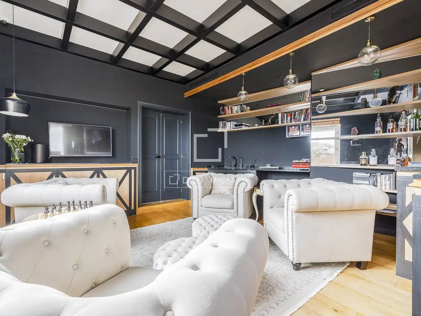Living room of Attic for sale in Barcelona  with Air Conditioner, Heating and Parquet flooring