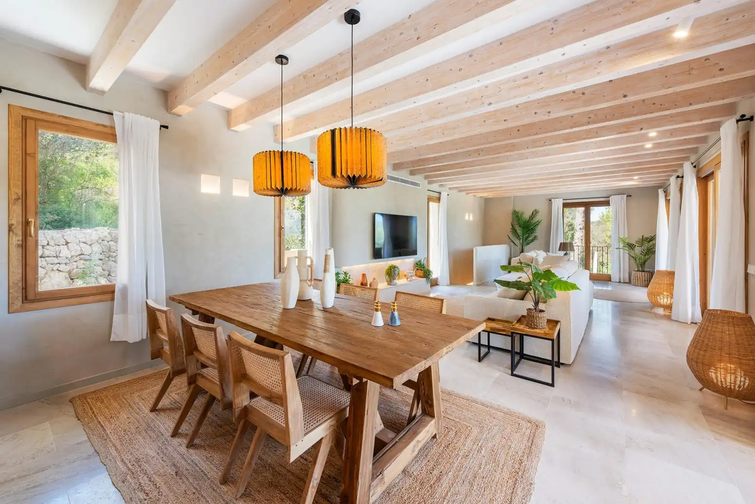 Dining room of Houses for rent in Pollença  with Air Conditioner, Terrace and Storage room