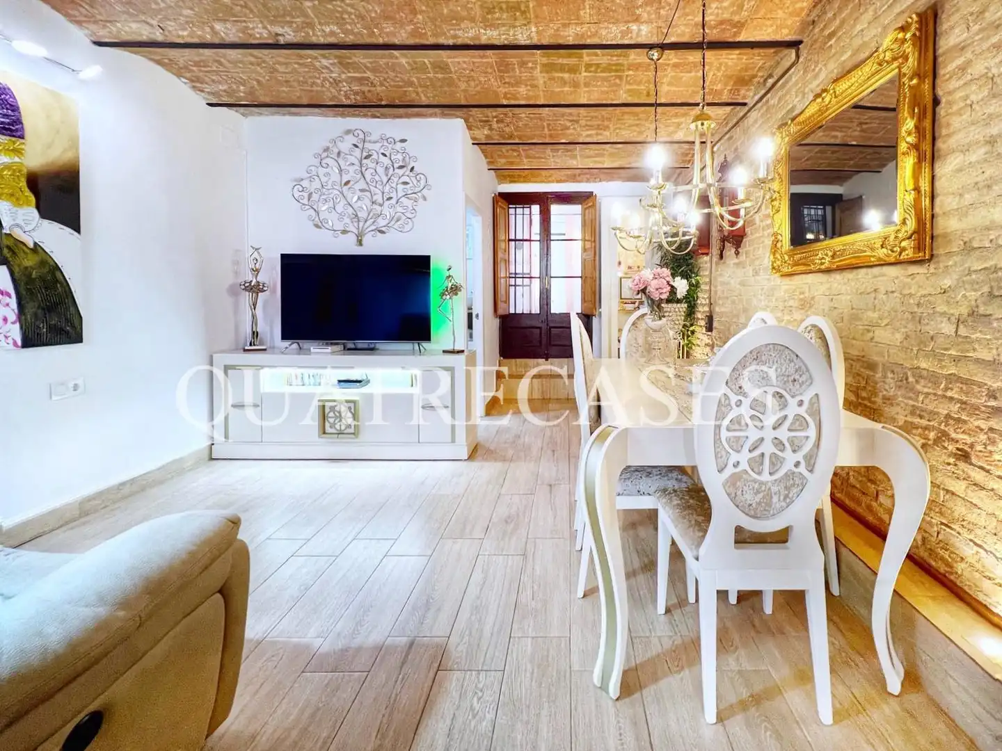 Sala de estar de Piso en venta en Barcelona con Aire acondicionado, Calefacción y Parquet