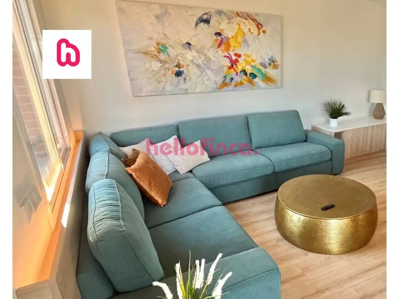 Sala de estar de Ático en venta en Sant Adrià de Besòs con Aire acondicionado, Calefacción y Parquet