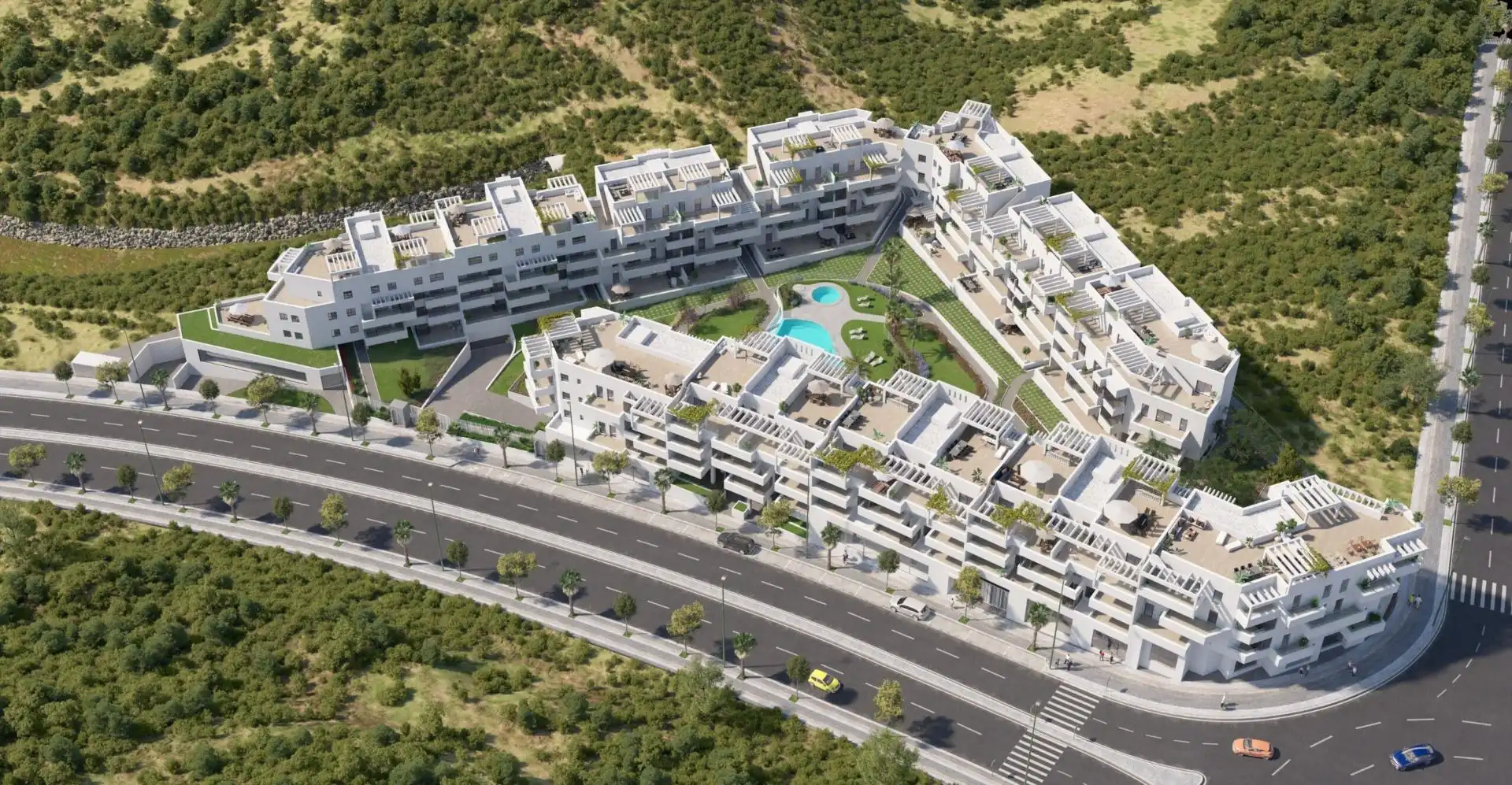 Exterior view of Flat for sale in Málaga  with Air Conditioner, Heating and Terrace