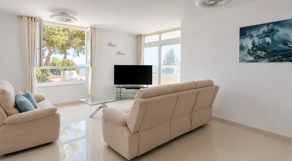 Sala de estar de Apartamento en venta en Calvià con Aire acondicionado, Terraza y Piscina comunitaria
