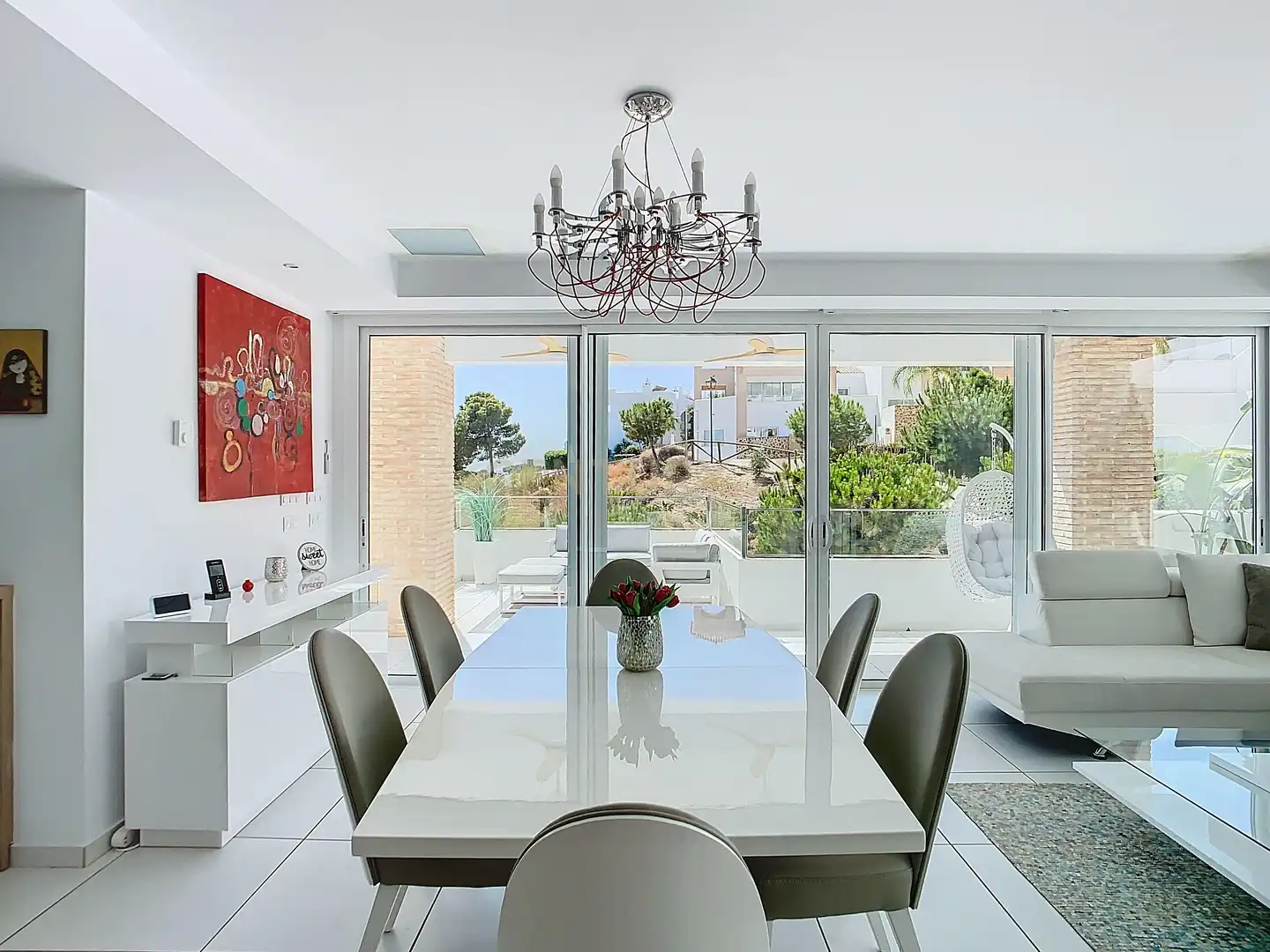 Esszimmer von Haus oder Chalet zum Verkauf in Benalmádena mit Klimaanlage, Balkon und Alarm