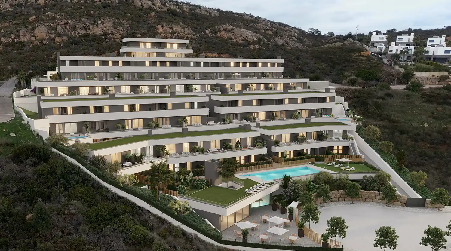 Adossat amb piscina en venda a Manilva Pueblo