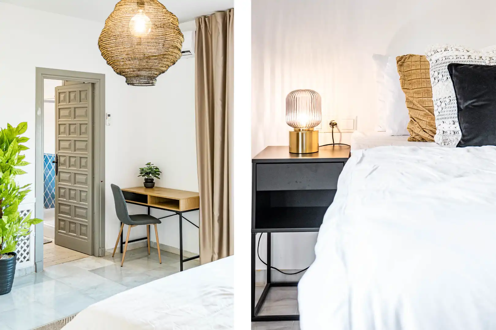 Dormitori de Casa o xalet de lloguer en Marbella amb Aire condicionat, Jardí privat i Parquet