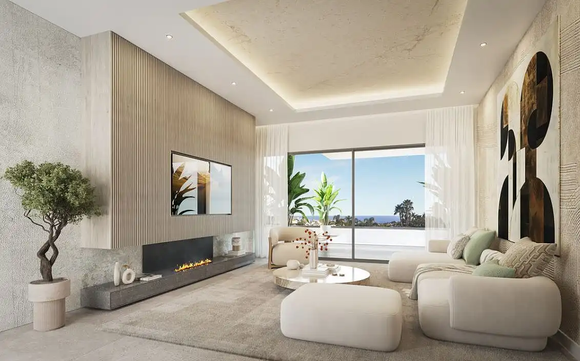 Sala de estar de Apartamento en venta en Benalmádena con Aire acondicionado, Terraza y Trastero