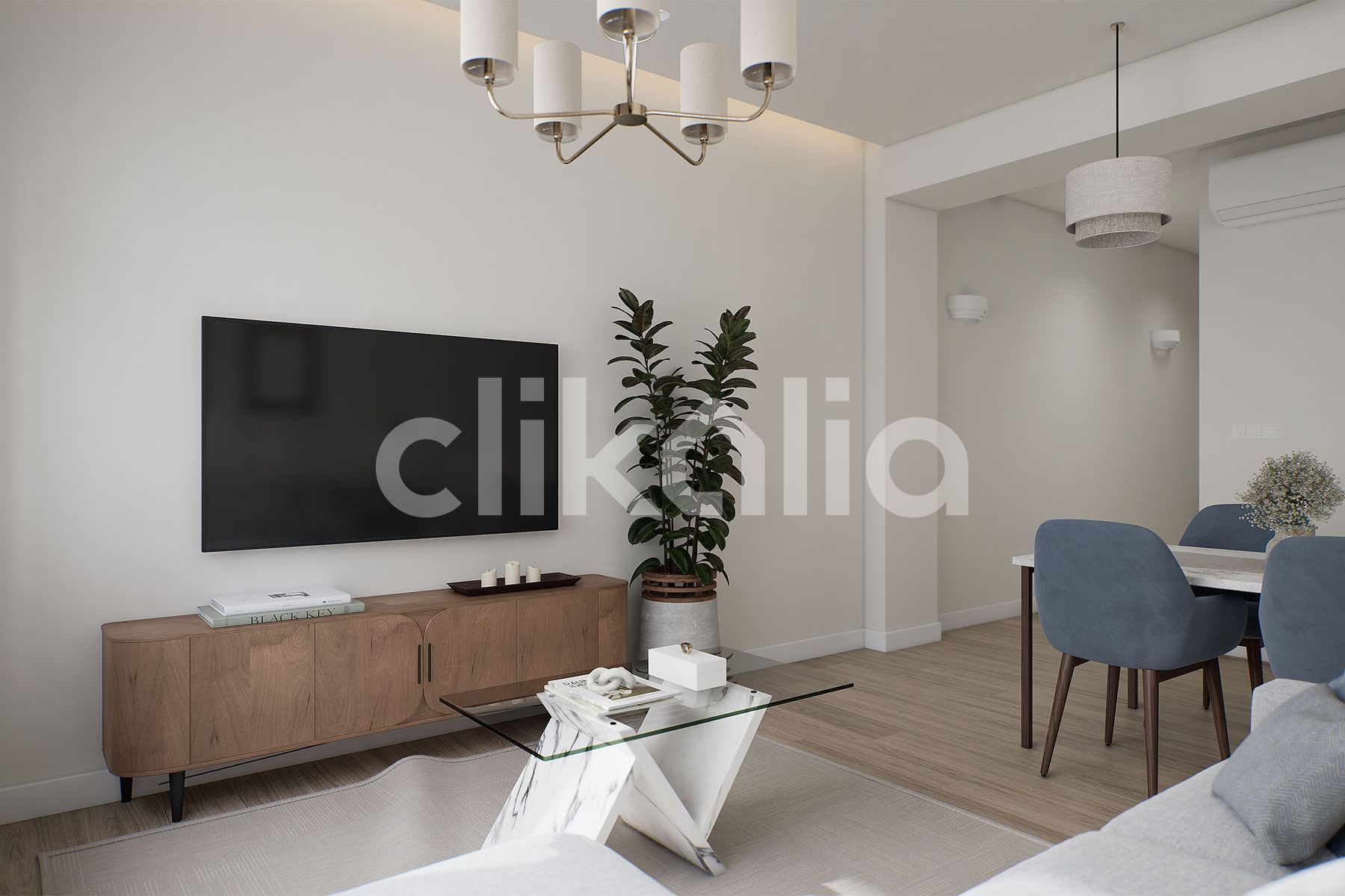 Living room of Flat for sale in  Madrid Capital  with Air Conditioner and Heating