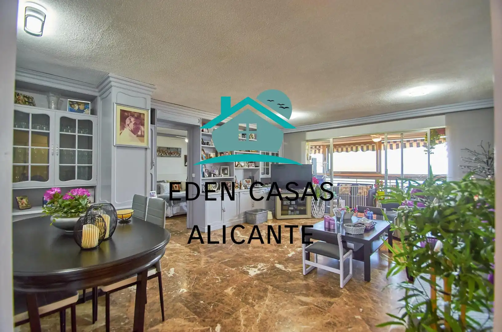 Esszimmer von Wohnungen zum Verkauf in Alicante / Alacant mit Klimaanlage, Heizung und Privatgarten