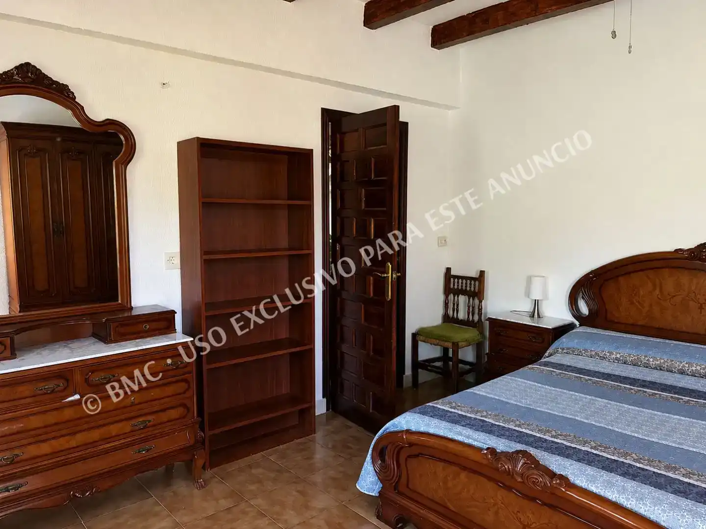 Schlafzimmer von Country house zum Verkauf in Colmenar mit Schwimmbad und Balkon